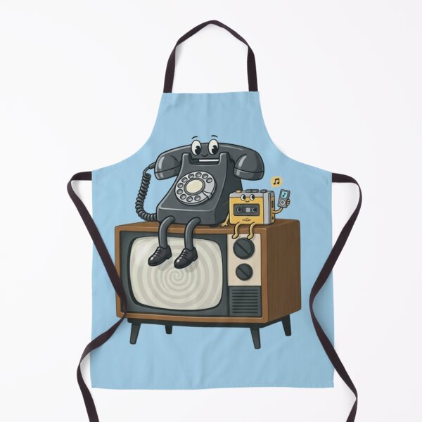 Item preview, Retro Tech Friends – Whimsical Vintage Emblem Design designed and sold by Dogandesighn.