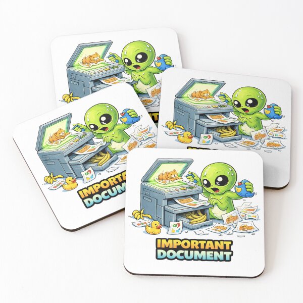 Item preview, Important Document Funny Printer Chaos Alien Meme designed and sold by the-dovlat.