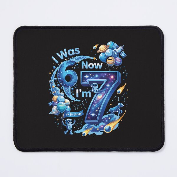 Item preview, I Was 6 Now Im 7 Astronaut Space Boy 7th Birthday Kids Design designed and sold by kiralynstration.