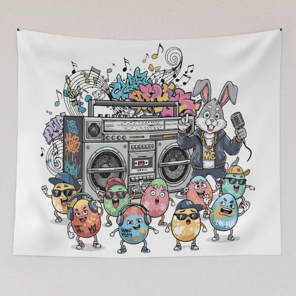 Item preview, hip hop easterEgg Boom Box Party designed and sold by Uglyandcute.