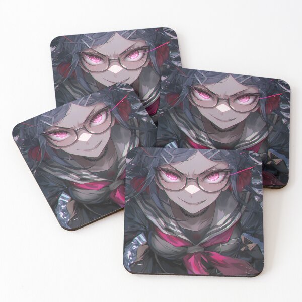 Item preview, Toko Fukawa Danganronpa Glasses Pink Eyes Intense Close Up designed and sold by Tokyonomad.