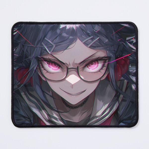 Item preview, Toko Fukawa Danganronpa Glasses Pink Eyes Intense Close Up designed and sold by Tokyonomad.