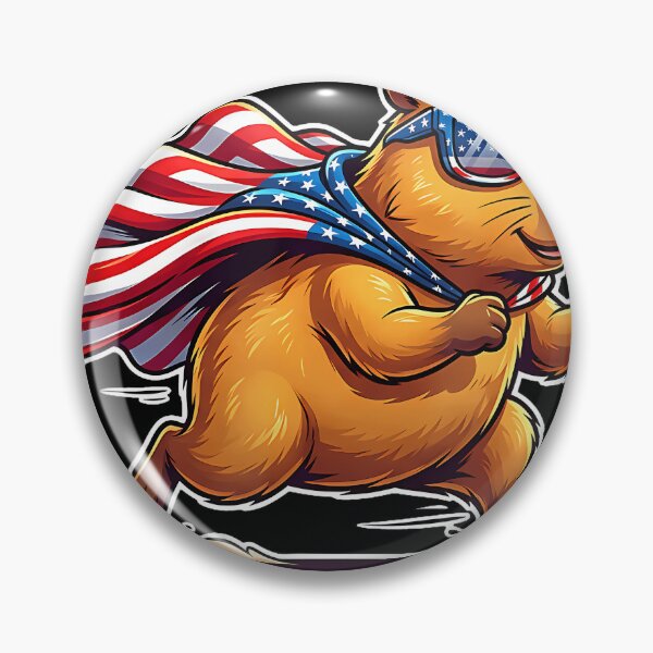 Item preview, Elopement Unexpected Workout Patriotic Capybara Usa Flag designed and sold by LilianneTriarsi.