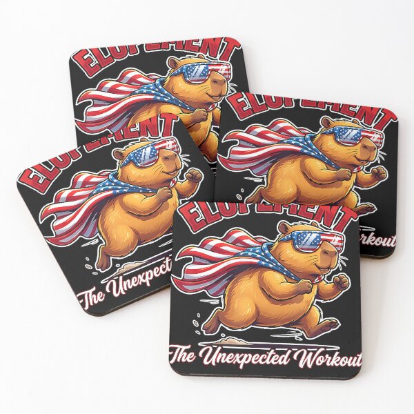 Item preview, Elopement Unexpected Workout Patriotic Capybara Usa Flag designed and sold by LilianneTriarsi.