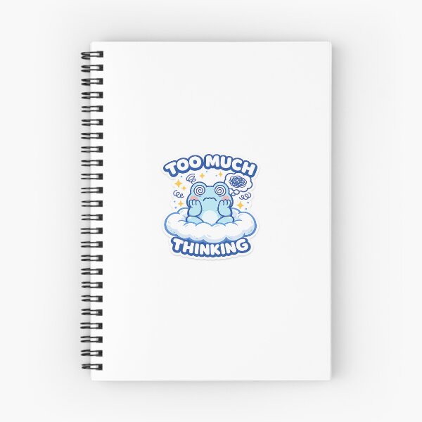 Item preview, Cute Frog Too Much Thinking Funny Relatable Aesthetic Sticker designed and sold by Digital_products_0111.