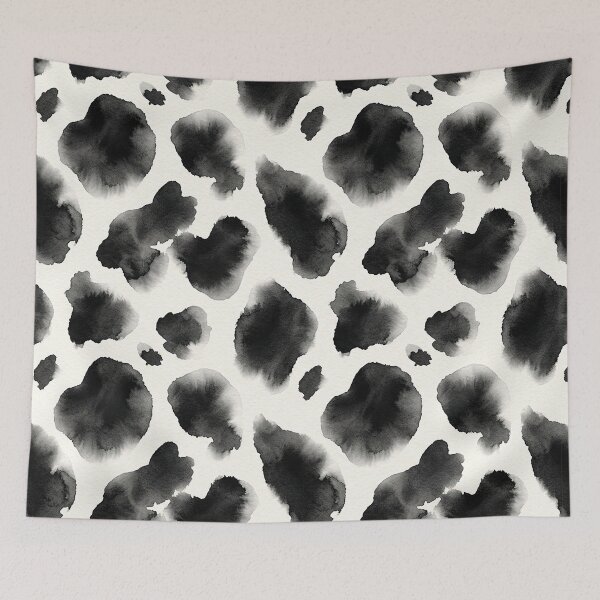 Item preview, Black and White Cow Print Pattern designed and sold by NdesignTrend.