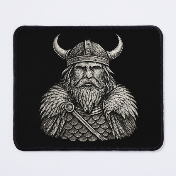 Item preview, Norse Viking Warrior Engraving Style Illustration designed and sold by myforestfog.