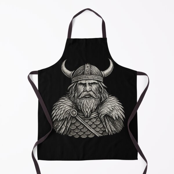 Item preview, Norse Viking Warrior Engraving Style Illustration designed and sold by myforestfog.