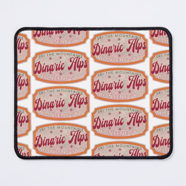 Item preview, Dinaric Alps, Montenegro, Ski, textured skiing badge designed and sold by Wanderful-roads.