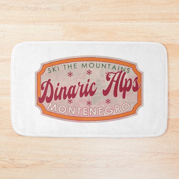 Item preview, Dinaric Alps, Montenegro, Ski, textured skiing badge designed and sold by Wanderful-roads.