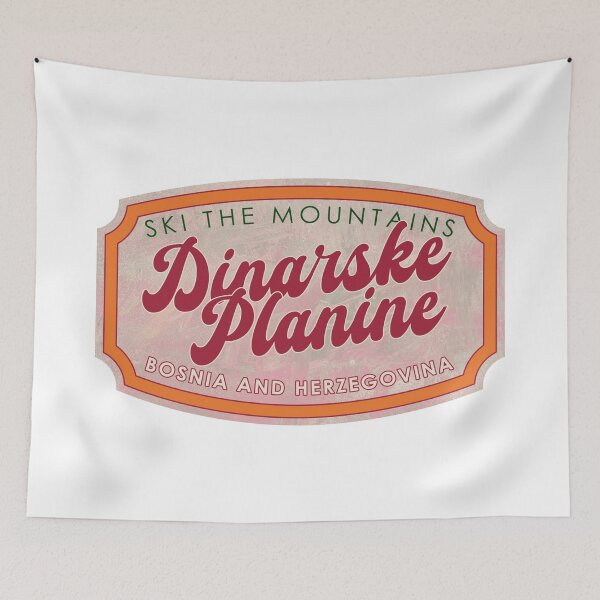 Item preview, Dinarske Planine, Bosnia and Herzegovina, Ski, textured skiing badge designed and sold by Wanderful-roads.