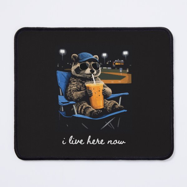 Item preview, Funny Raccoon Baseball Field I Live Here Now Sports Parent Design designed and sold by kiralynstration.