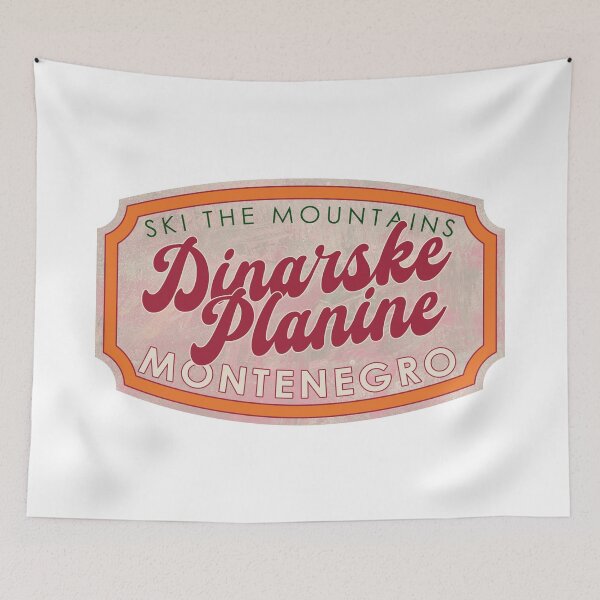 Item preview, Dinarske Planine, Montenegro, Ski, textured skiing badge designed and sold by Wanderful-roads.