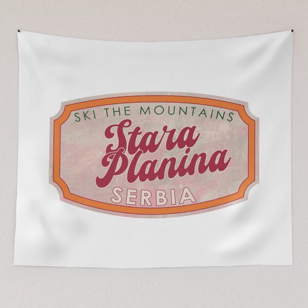Item preview, Stara Planina, Serbia, Ski, textured skiing badge designed and sold by Wanderful-roads.