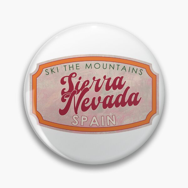 Item preview, Sierra Nevada, Spain, Ski, textured skiing badge designed and sold by Wanderful-roads.