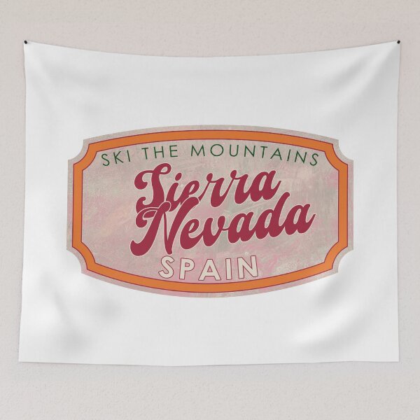 Item preview, Sierra Nevada, Spain, Ski, textured skiing badge designed and sold by Wanderful-roads.