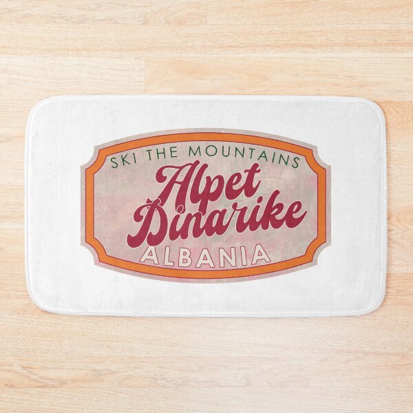 Item preview, Alpet Dinarike, Albania, Ski, textured skiing badge designed and sold by Wanderful-roads.