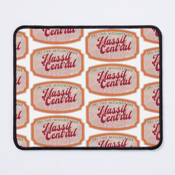Item preview, Massif Central, France, Ski, textured skiing badge designed and sold by Wanderful-roads.