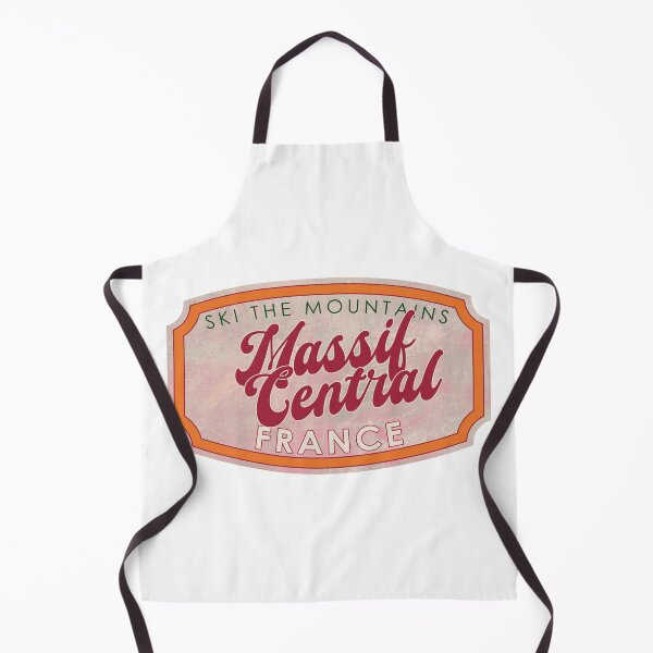 Item preview, Massif Central, France, Ski, textured skiing badge designed and sold by Wanderful-roads.