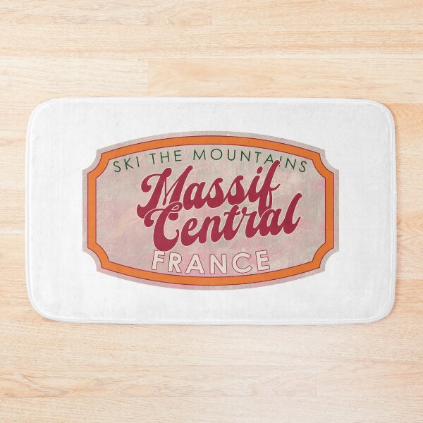 Item preview, Massif Central, France, Ski, textured skiing badge designed and sold by Wanderful-roads.