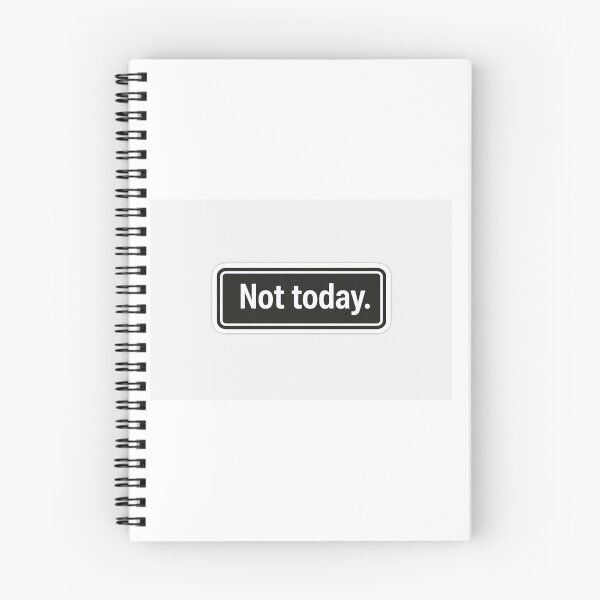 Item preview, Not Today Minimal Aesthetic Quote Sticker designed and sold by minimalbytanmay.