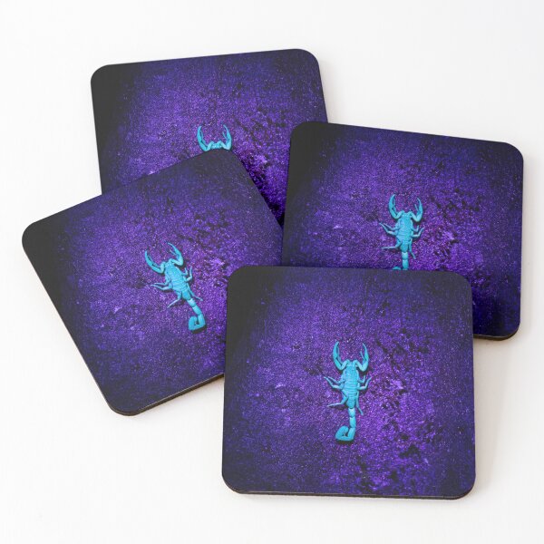 Item preview, Glowing Scorpion Under UV Light – Fluorescent Night Wildlife Photography designed and sold by WildFrameNature.