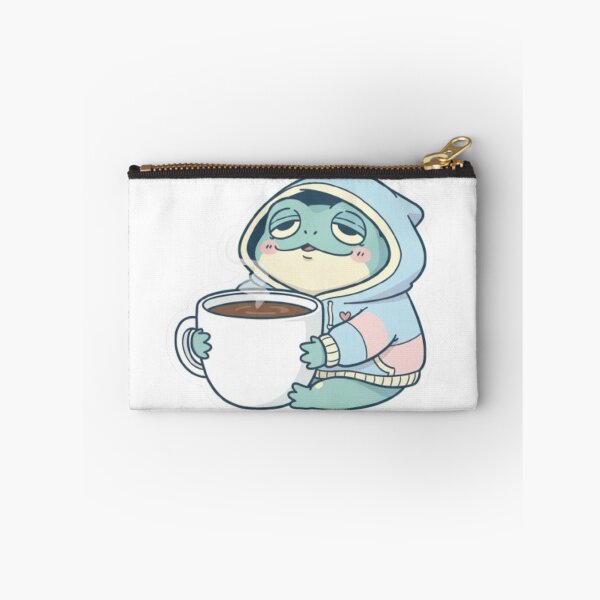 Item preview, Tired but Trying Frog Shirt – Cute Sleepy Frog with Coffee – Relatable Burnout Aesthetic – Funny Student & Work Life Tee designed and sold by Ditstyle.