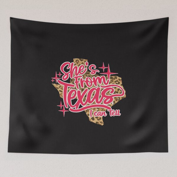 Item preview, Shes From Texas I Can Tell Retro Leopard Texas Girl Design designed and sold by kiralynstration.
