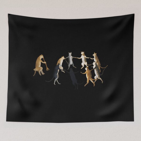 Item preview, Weird Medieval Cat Circle Dance Marginalia designed and sold by prdcycqi97.