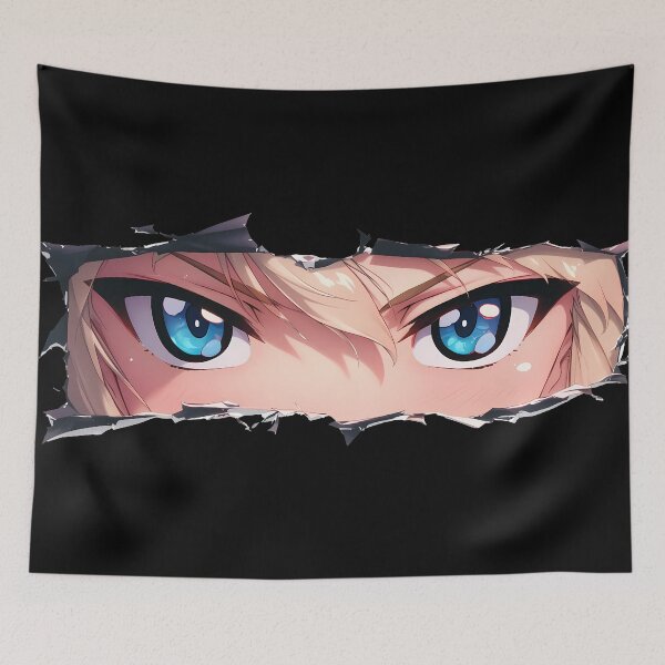 Item preview, Katyusha Girls Und Panzer Blue Eyes Tsundere Peeker Torn Paper Close Up designed and sold by PMartistStudio.
