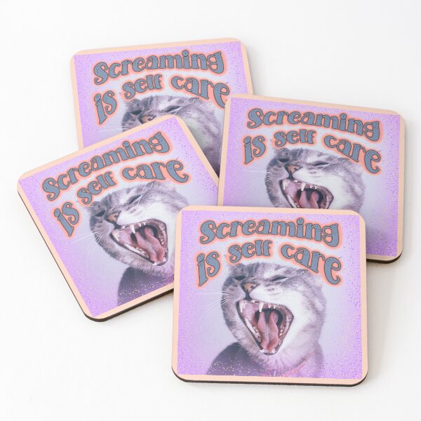 Item preview, screaming is self care designed and sold by SmallSlicelife.