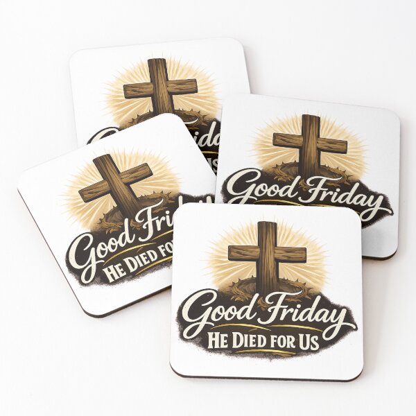 Item preview, Good Friday He Died For Us Easter Jesus Christ  designed and sold by Thread&Fable.