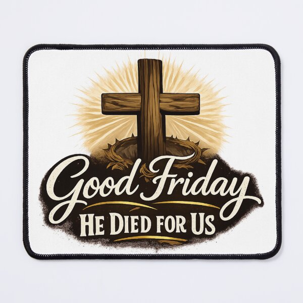 Item preview, Good Friday He Died For Us Easter Jesus Christ  designed and sold by Thread&Fable.