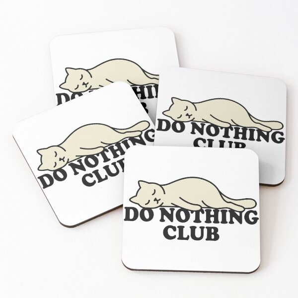 Item preview, Do Nothing Club Lazy Cat Funny Minimal Chill Design designed and sold by Echo-Draw.