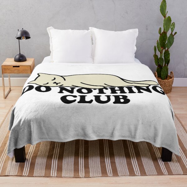 Item preview, Do Nothing Club Lazy Cat Funny Minimal Chill Design designed and sold by Echo-Draw.
