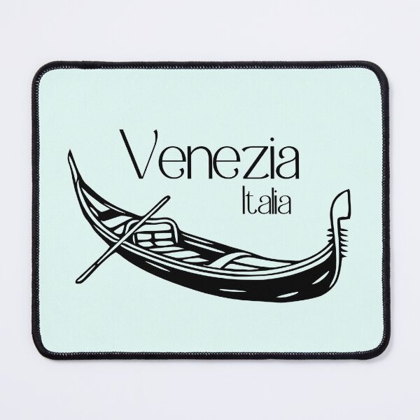 Item preview, Venezia Italia – Simple Black Gondola Illustration designed and sold by EmeraldeaArt.