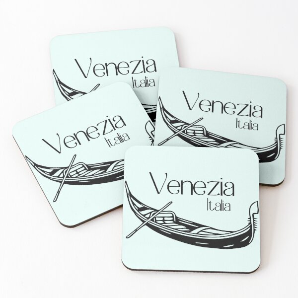 Item preview, Venezia Italia – Simple Black Gondola Illustration designed and sold by EmeraldeaArt.