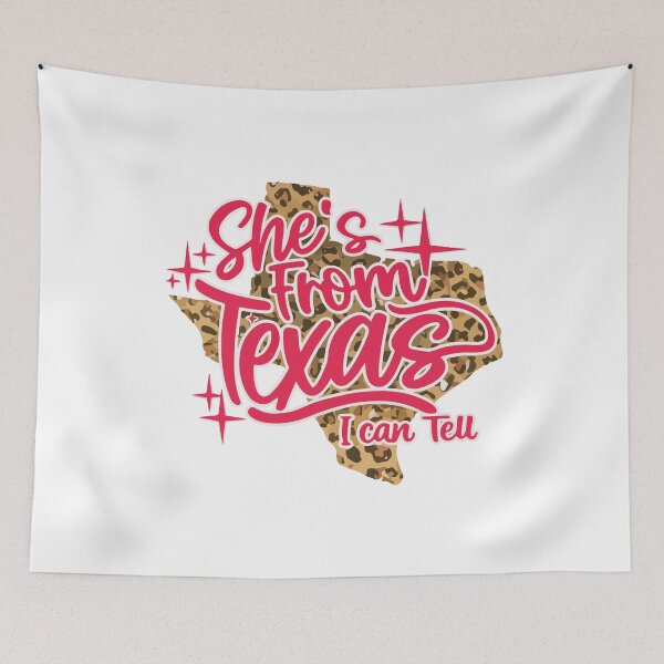 Item preview, Shes From Texas I Can Tell Leopard Texas Girl Retro Southern Design designed and sold by kiralynstration.