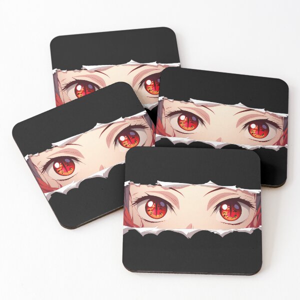 Item preview, Akaza Kimetsu No Yaiba Striking Eyes Torn Paper Peek designed and sold by PMartistStudio.