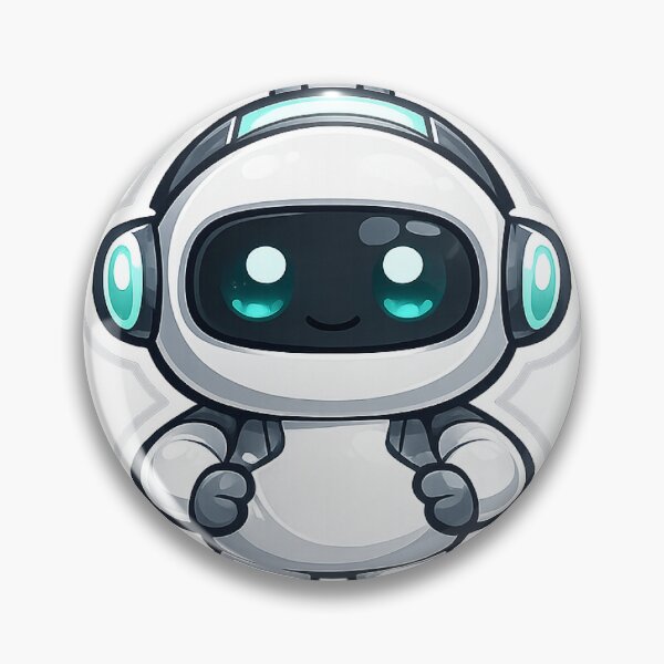 Item preview, AI Copilot Robot Mascot Cute Dev Sticker designed and sold by fritz-10signer.
