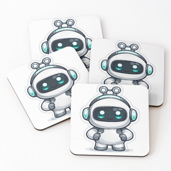 Item preview, AI Copilot Robot Mascot Cute Dev Sticker designed and sold by fritz-10signer.