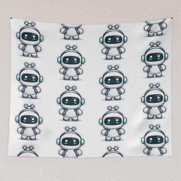 Item preview, AI Copilot Robot Mascot Cute Dev Sticker designed and sold by fritz-10signer.