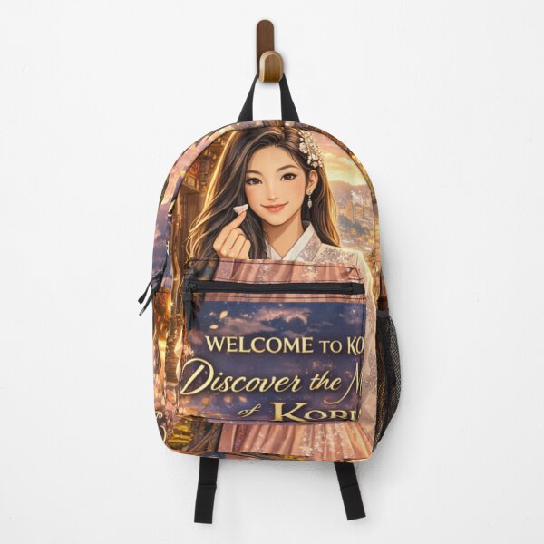 Item preview, Welcome to Korea – Discover the Magic of Korea | Hanbok Night Street Travel Poster | Romantic Seoul Aesthetic Illustration designed and sold by Inkora-Art.