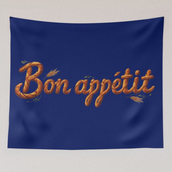 Item preview, French expression "Bon appétit" written in the shape of French baguettes! designed and sold by Alan-David.