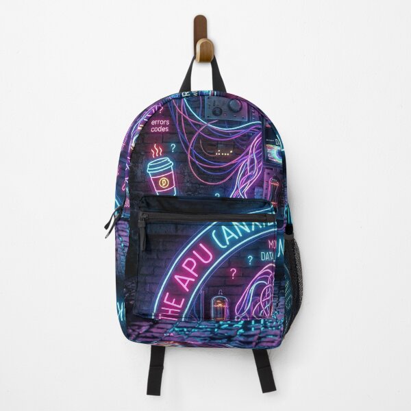 Item preview, Funny Anxiety Processing Unit APU Burnout To Do List Overthinking Glitch Neon Art designed and sold by Neon & Neurosis.