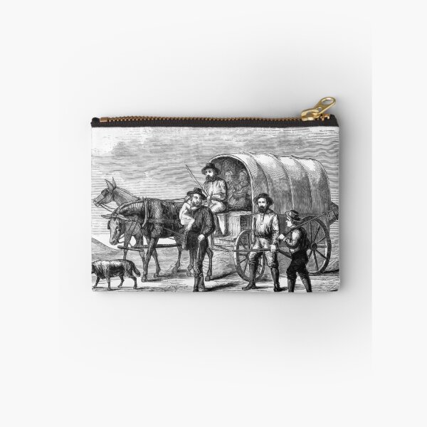 Item preview, 1859 Settlers Crossing Great Plains Wagon Journey Illustration designed and sold by TheSoulOfArt.