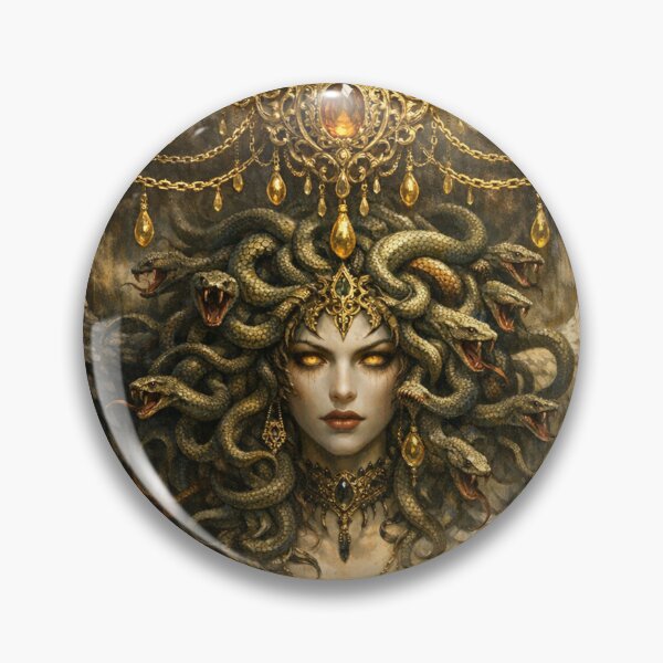 Item preview, Winged Medusa in Gold designed and sold by Sigtrix.