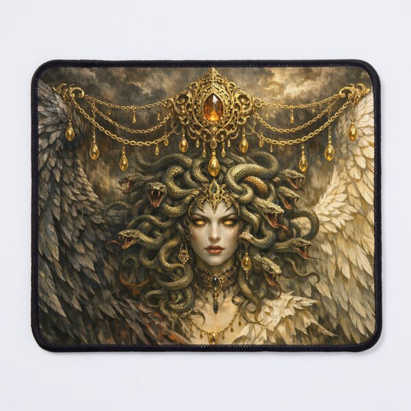 Item preview, Winged Medusa in Gold designed and sold by Sigtrix.