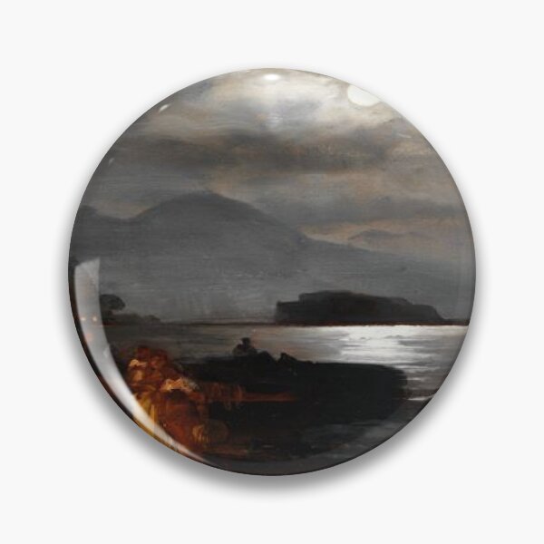 Item preview, Nocturnal, Moonlit Coastline near Naples designed and sold by SharonTheFirst.