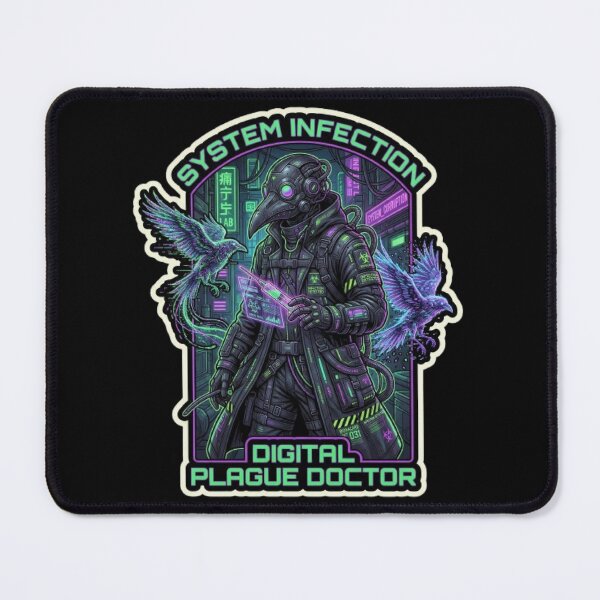 Item preview, System Infection: Digital Plague Doctor - Cyberpunk Glitch Art designed and sold by ArtisticlyVibes.